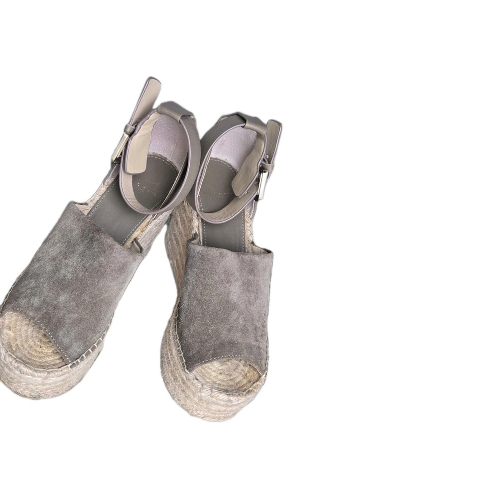Marc Fisher Olive Green Multi Suede Nelly Espadrille Platform Shoes 6.5